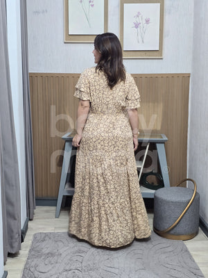 Vestido Max Midi Valentina Liso em Tecido Leve Casual Elegante