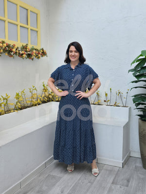 Vestido Midi Lorena Liso em Viscolinho Casual e Elegante