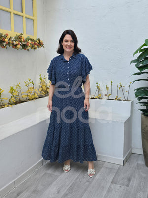 Vestido Midi Lorena Liso em Viscolinho Casual e Elegante