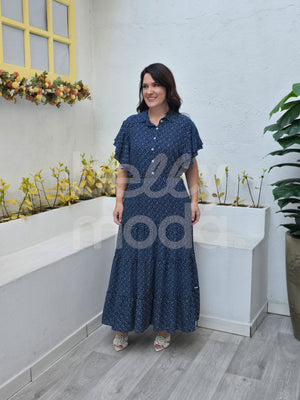 Vestido Midi Lorena Liso em Viscolinho Casual e Elegante