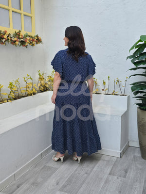 Vestido Midi Lorena Liso em Viscolinho Casual e Elegante