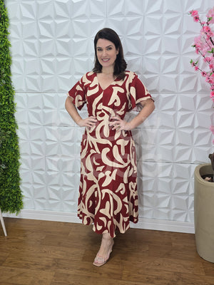 Vestido Max Midi Suzana Liso em Viscolinho Casual e Elegante