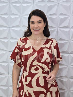 Vestido Max Midi Suzana Liso em Viscolinho Casual e Elegante