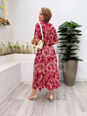 Conjunto Midi Cleuza Recortes em Viscose Casual Elegante