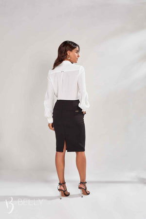 Saia Alfaiataria Preta