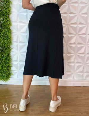 Saia Evasê com Bolso Moletinho