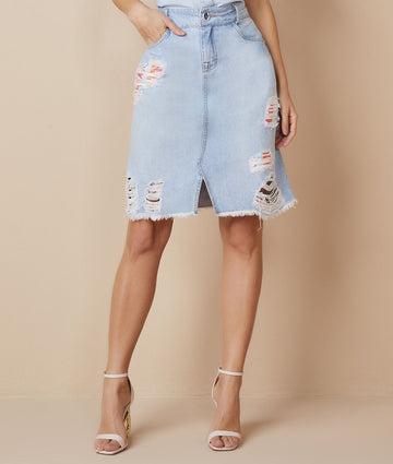 Saia Evase Jeans