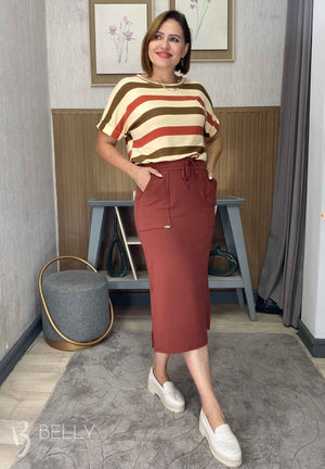 Saia Helena Midi Fenda