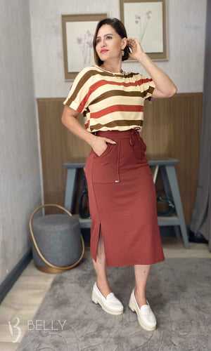 Saia Helena Midi Fenda