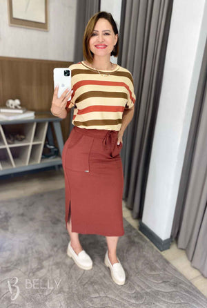 Saia Helena Midi Fenda