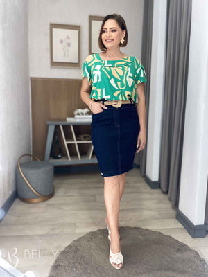 Saia Jeans Azul