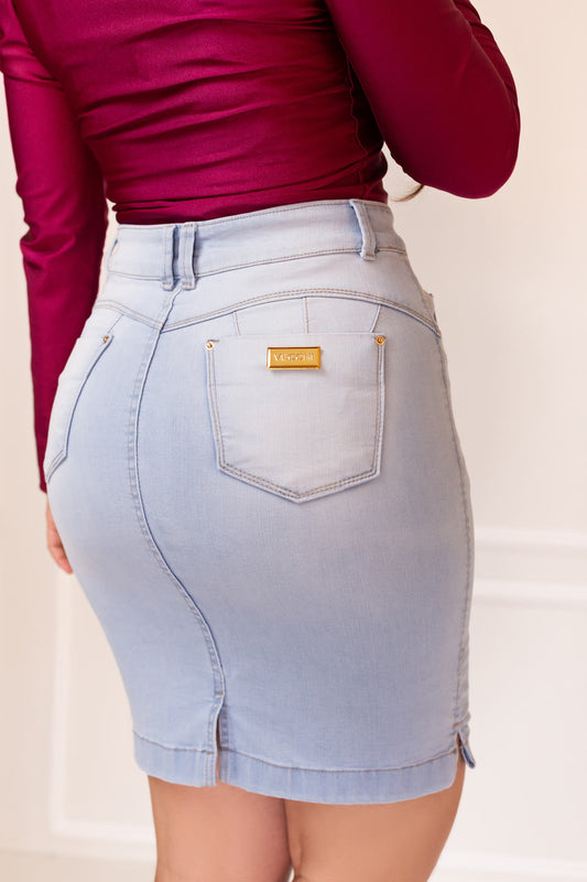 Saia Jeans Claro