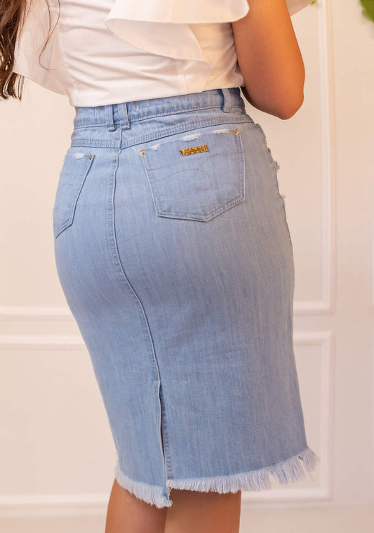 Saia Jeans Delavê