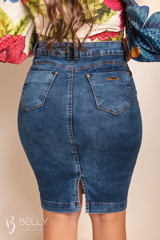 Saia Jeans Delavê