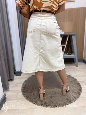 Saia Jeans Lápis Black