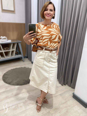 Saia Jeans Lápis Black