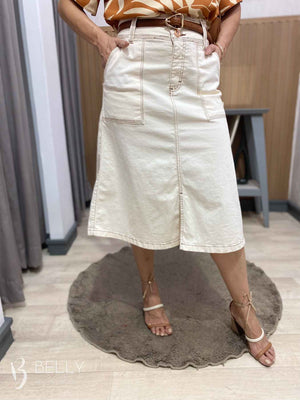 Saia Jeans Lápis Black