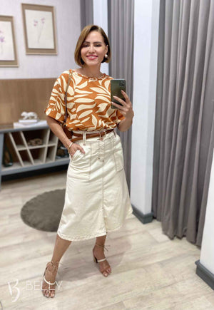 Saia Jeans Lápis Black