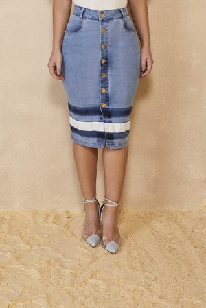 Saia Lápis Jeans