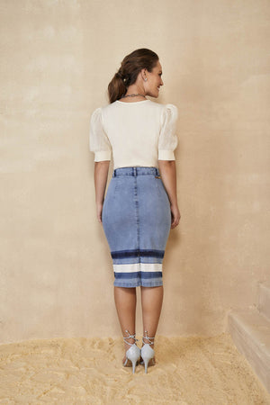 Saia Lápis Jeans