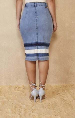 Saia Lápis Jeans