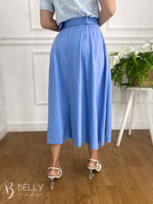 Saia Midi Linho Deyse