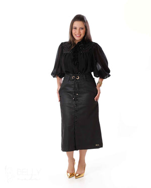 Saia Sarja Resinada Preto