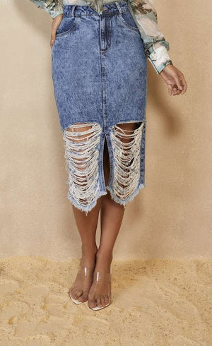 Saia Tradicional Jeans