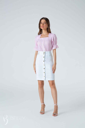 Saia Tradicional Sarja Branca