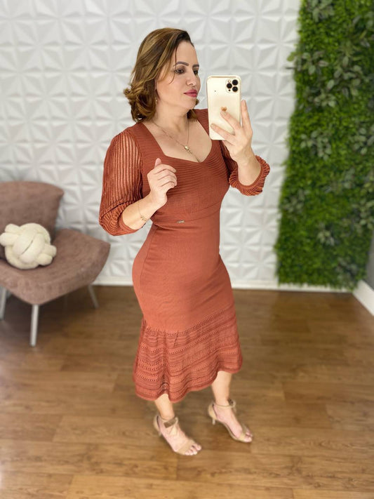 Vestido Ana Júlia Sino em Tricô Modal