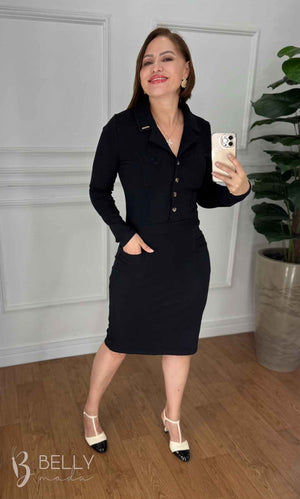 Vestido Ana Luíza Manga Longa