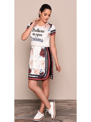 Vestido Blusê Casual Estampado