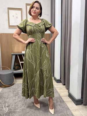 Vestido Cássia Evasê Longo