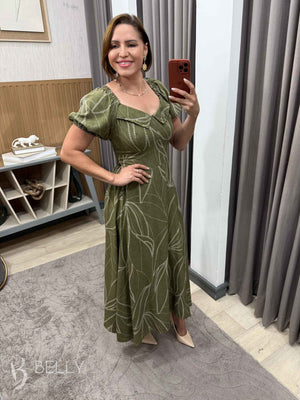 Vestido Cássia Evasê Longo