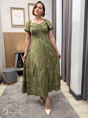 Vestido Cássia Evasê Longo