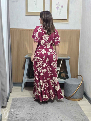 Vestido Celeste Evasê Max Midi