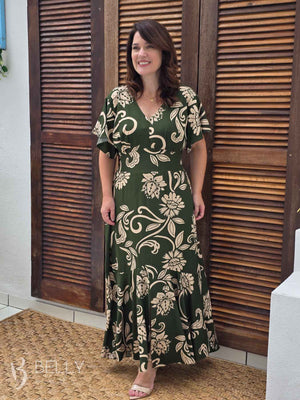 Vestido Celeste Evasê Max Midi