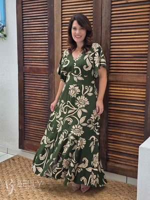 Vestido Celeste Evasê Max Midi