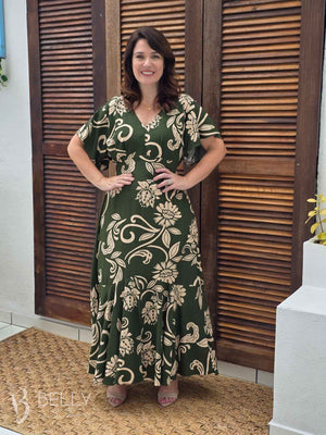 Vestido Celeste Evasê Max Midi