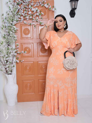 Vestido Celeste Evasê Max Midi