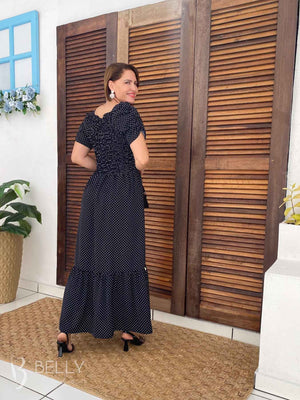 Vestido Cibele Longo com Cinto Encapado