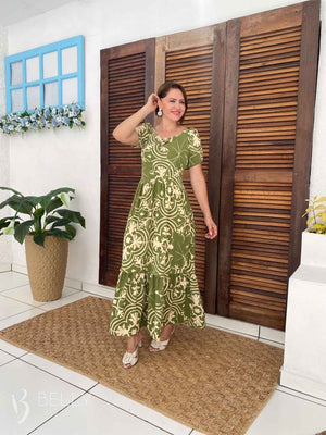 Vestido Cibele Longo com Cinto Encapado