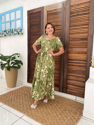 Vestido Cibele Longo com Cinto Encapado