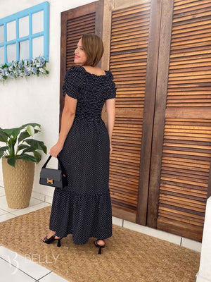 Vestido Cibele Longo com Cinto Encapado
