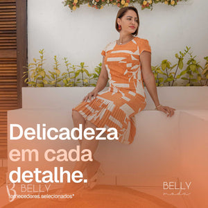 Vestido Fátima Barrado Plissado