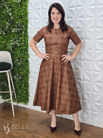 Vestido Georgia Godê Midi