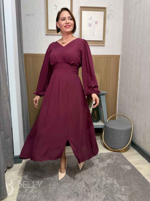 Vestido Glória Evasê Midi