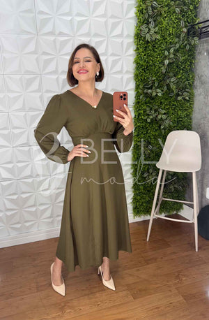 Vestido Glória Evasê Midi