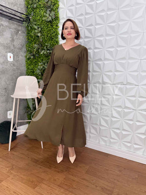 Vestido Glória Evasê Midi