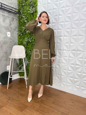 Vestido Glória Evasê Midi